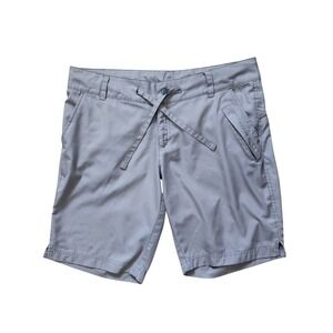 Magellan Outdoors Women L Tan Hiking Shorts Drawstring Zip Pockets SGMGWF5512